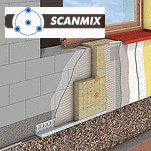 Утепление фасада минеральной ватой Scanmix